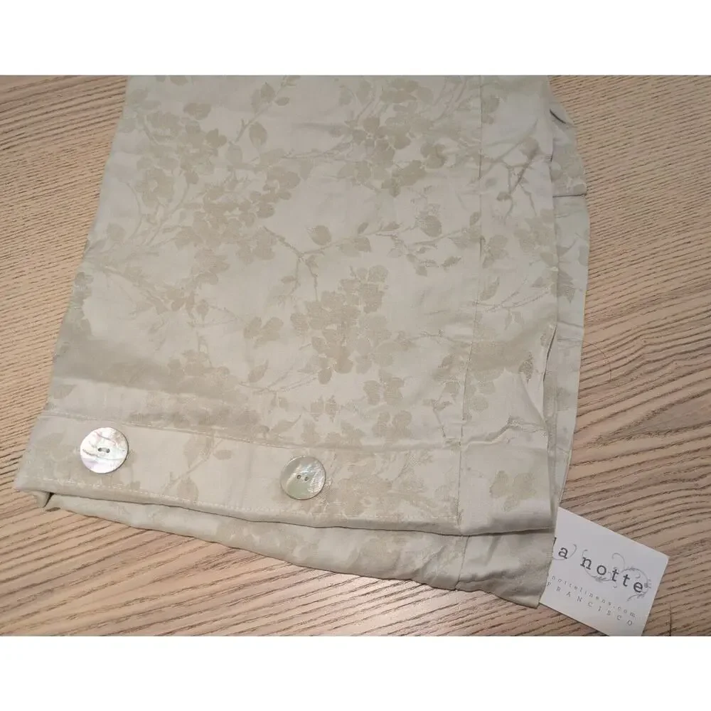 Bella Notte Lillian Ruffled Flange Throw Pillow‎ Winter White New With Tags